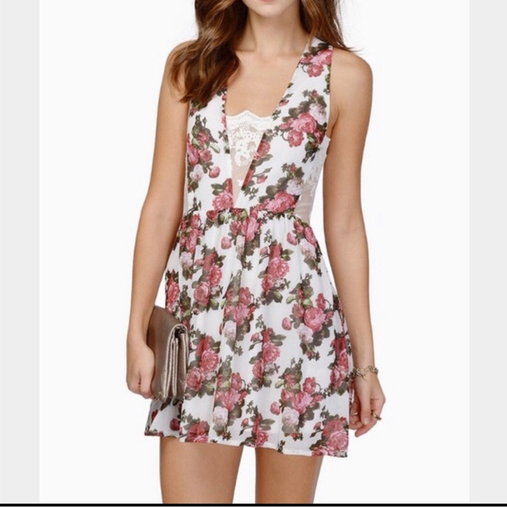 Tobi Floral Lace Dress